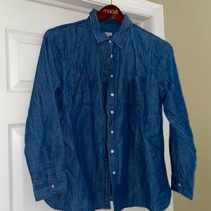 NWT denim button down shirt